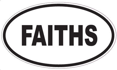 FAITHS - Oval Sticker