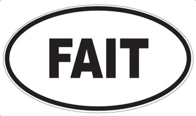 FAIT - Oval Magnet