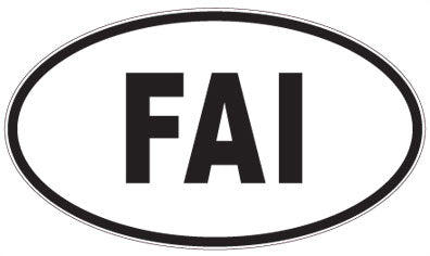 FAI - 3 Letter Initials Oval Magnet