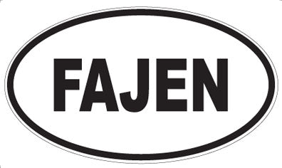 FAJEN - Oval Magnet