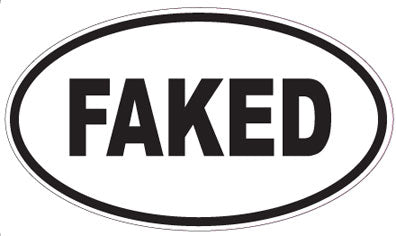 FAKED - Oval Sticker