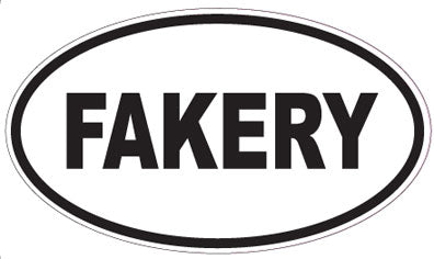 FAKERY - Oval Sticker