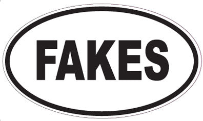 FAKES - Oval Magnet
