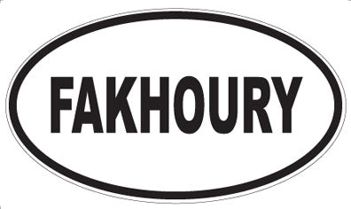 FAKHOURY - Oval Magnet