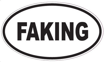 FAKING - Oval Sticker