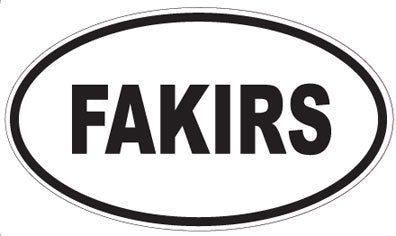 FAKIRS - Oval Sticker