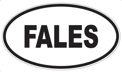 FALES - Oval Sticker