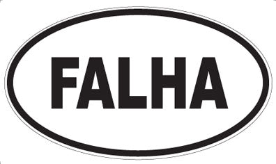 FALHA - Oval Sticker