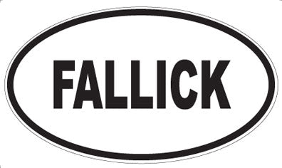 FALLICK - Oval Sticker