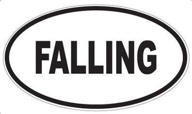 FALLING - Oval Sticker