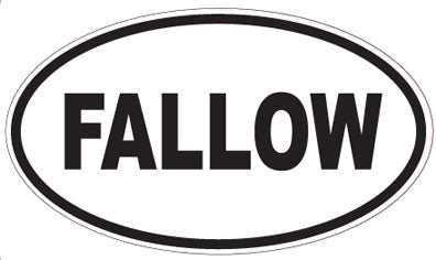 FALLOW - Oval Sticker