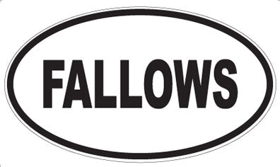 FALLOWS - Oval Magnet