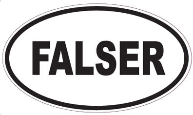 FALSER - Oval Sticker
