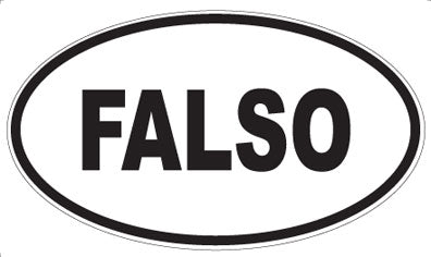 FALSO - Oval Magnet