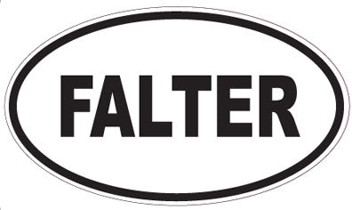 FALTER - Oval Sticker