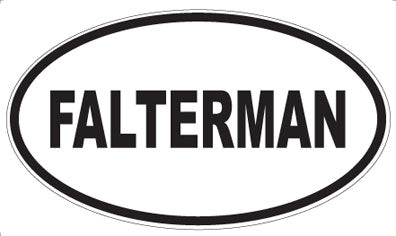 FALTERMAN - Oval Magnet