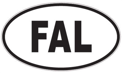 FAL - 3 Letter Initials Oval Magnet