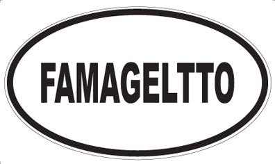 FAMAGELTTO - Oval Sticker