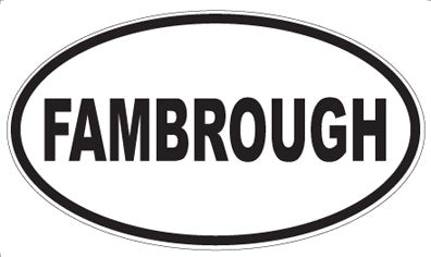 FAMBROUGH - Oval Sticker