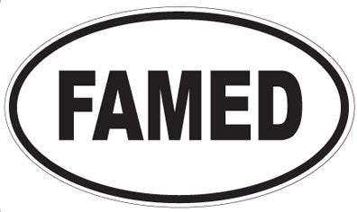 FAMED - Oval Sticker