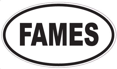 FAMES - Oval Magnet