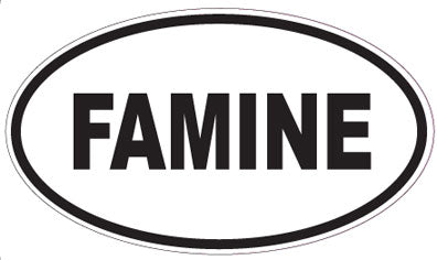 FAMINE - Oval Sticker