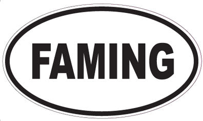 FAMING - Oval Sticker