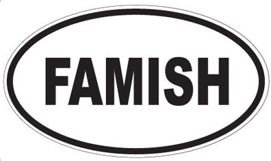 FAMISH - Oval Sticker