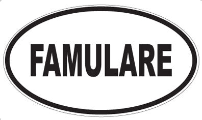 FAMULARE - Oval Sticker