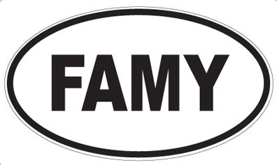 FAMY - Oval Sticker