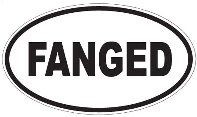 FANGED - Oval Sticker