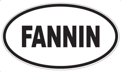 FANNIN - Oval Sticker