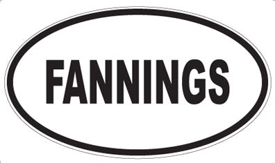 FANNINGS - Oval Magnet