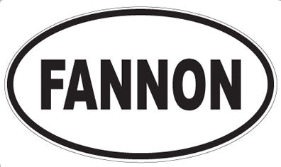 FANNON - Oval Sticker