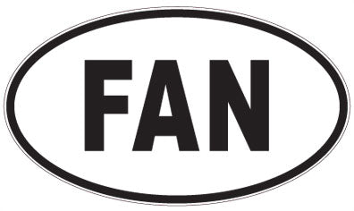 FAN - 3 Letter Initials Oval Magnet