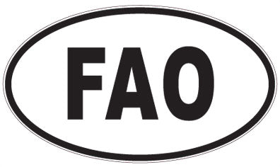 FAO - 3 Letter Initials Oval Magnet