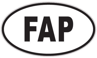 FAP - 3 Letter Initials Oval Magnet