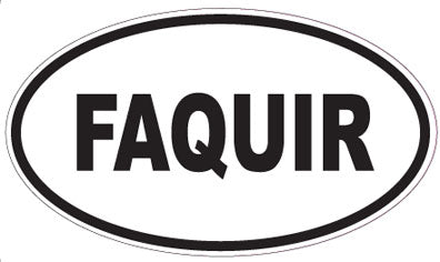 FAQUIR - Oval Sticker