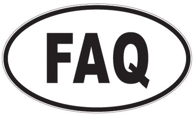FAQ - 3 Letter Initials Oval Magnet