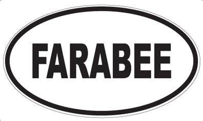 FARABEE - Oval Sticker