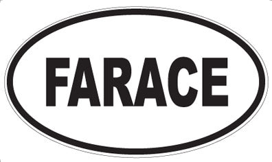 FARACE - Oval Sticker