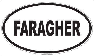 FARAGHER - Oval Sticker
