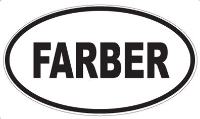 FARBER - Oval Magnet