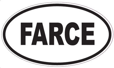 FARCE - Oval Sticker