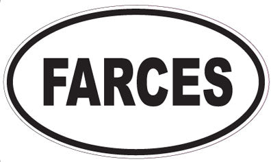 FARCES - Oval Sticker