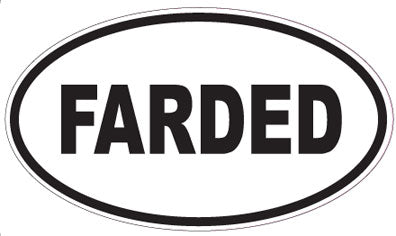 FARDED - Oval Sticker