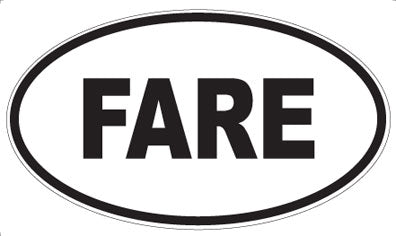 FARE - Oval Magnet