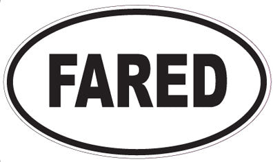 FARED - Oval Magnet