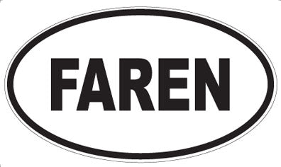 FAREN - Oval Sticker