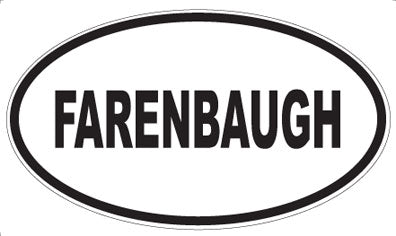 FARENBAUGH - Oval Sticker